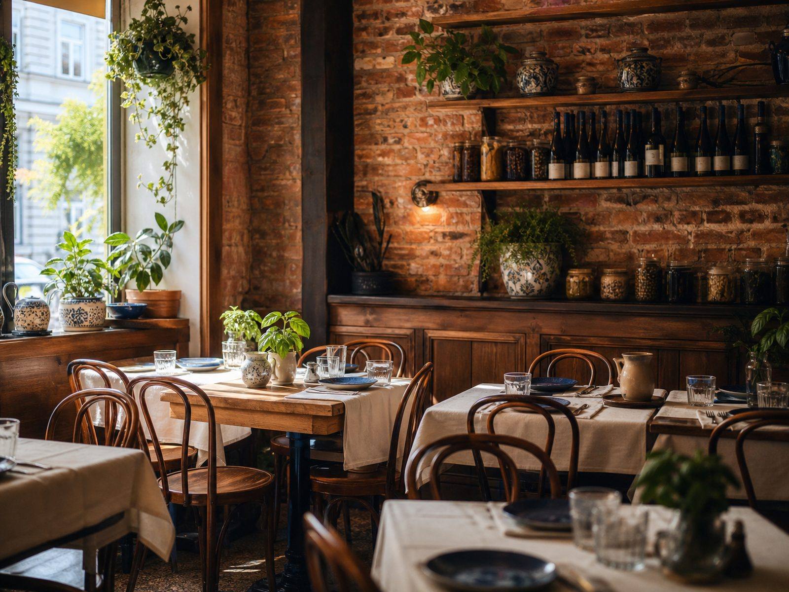 Wnętrze restauracji Trattoria Sole